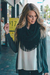 Pointelle Fringe Infinity - Boho Clothing and Accessories - Flyclothing LLC