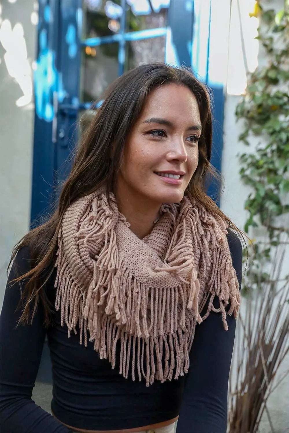 Pointelle Fringe Infinity - Boho Clothing and Accessories - Flyclothing LLC