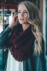 Pointelle Fringe Infinity - Boho Clothing and Accessories - Flyclothing LLC