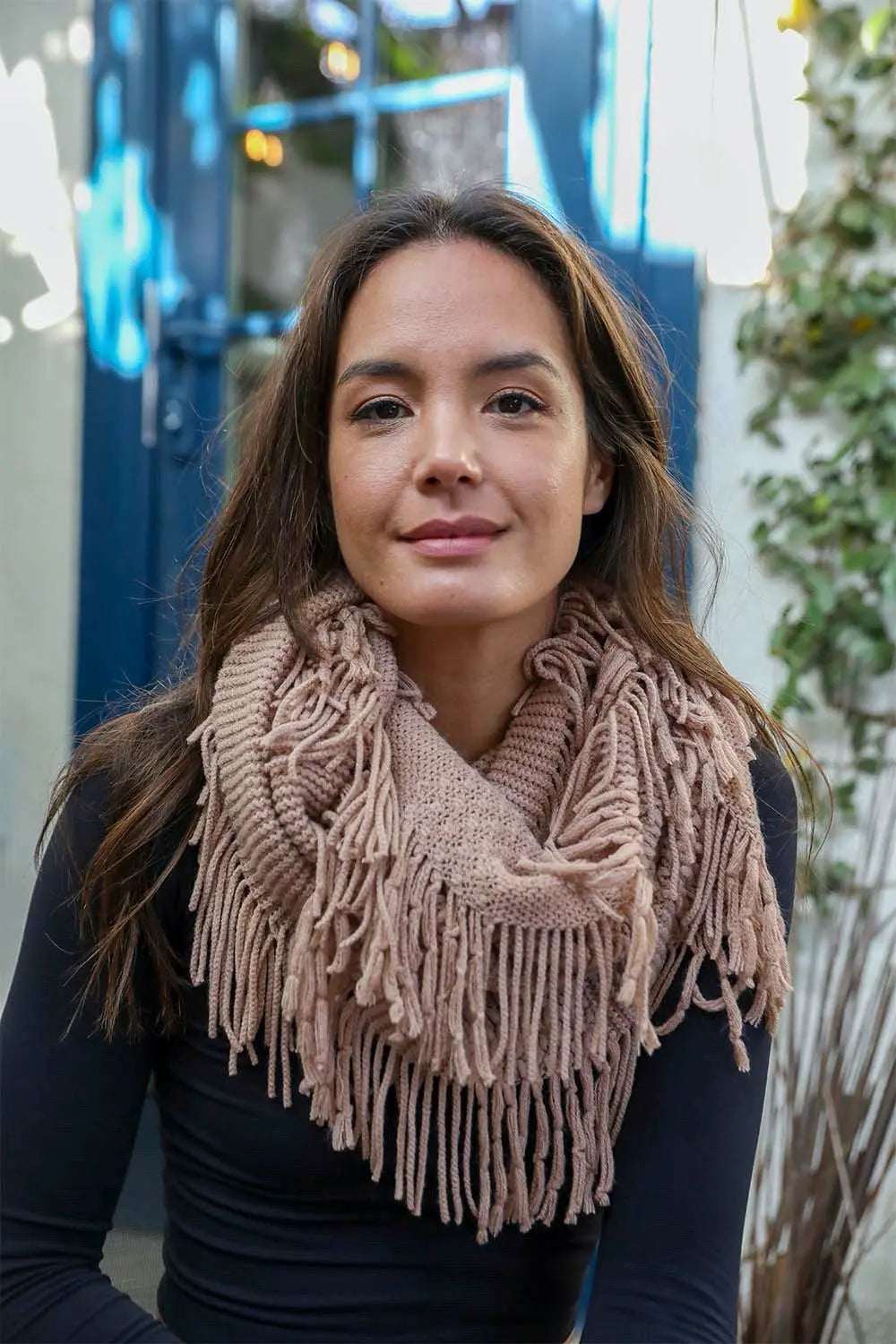 Pointelle Fringe Infinity - Boho Clothing and Accessories - Flyclothing LLC