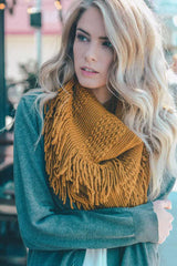 Pointelle Fringe Infinity - Boho Clothing and Accessories - Flyclothing LLC