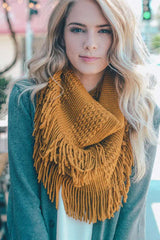 Pointelle Fringe Infinity - Boho Clothing and Accessories - Flyclothing LLC