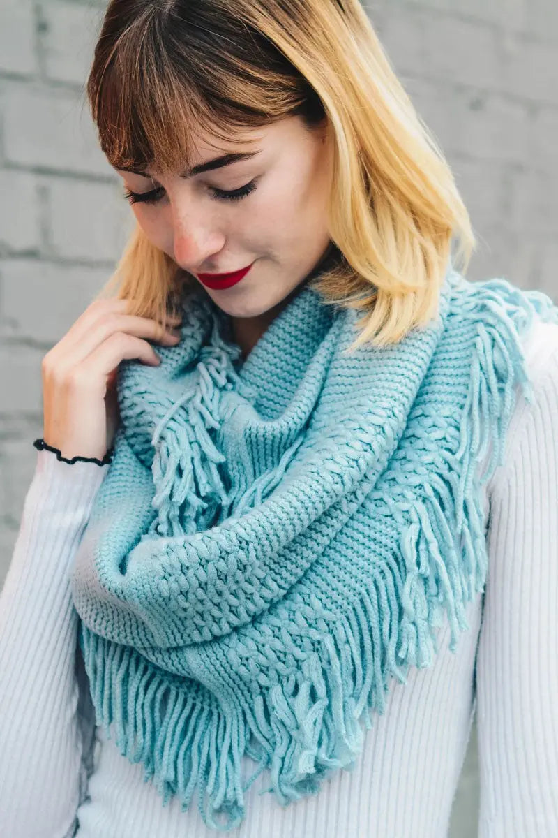 Pointelle Fringe Infinity - Boho Clothing and Accessories - Flyclothing LLC