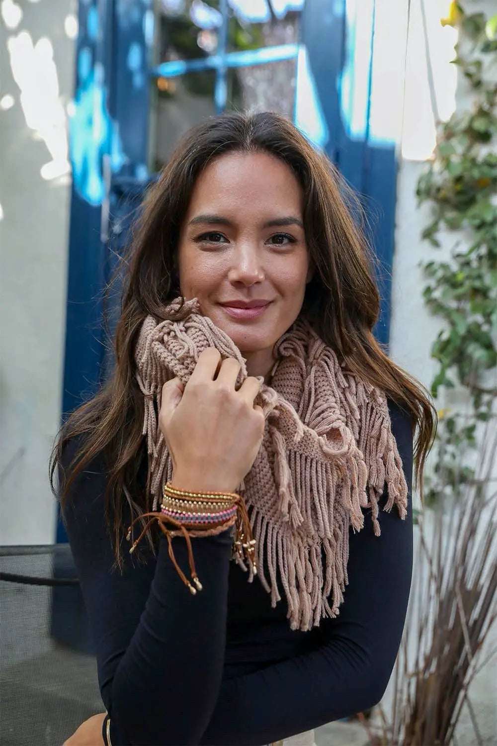 Pointelle Fringe Infinity - Boho Clothing and Accessories - Flyclothing LLC