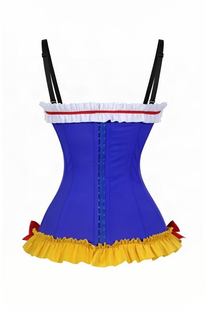 Daisy Corsets Lavish Blue/White/Red/Yellow Stretch Lycra Bustier Corset with Underwire Cups - Daisy Corsets - Flyclothing LLC