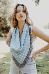 Polkadot Triangle Bandana - Boho Clothing and Accessories - Flyclothing LLC