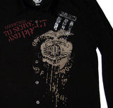 Pollution Clothing Royale V-Neck Shirt (FRONT CLOSE UP)
