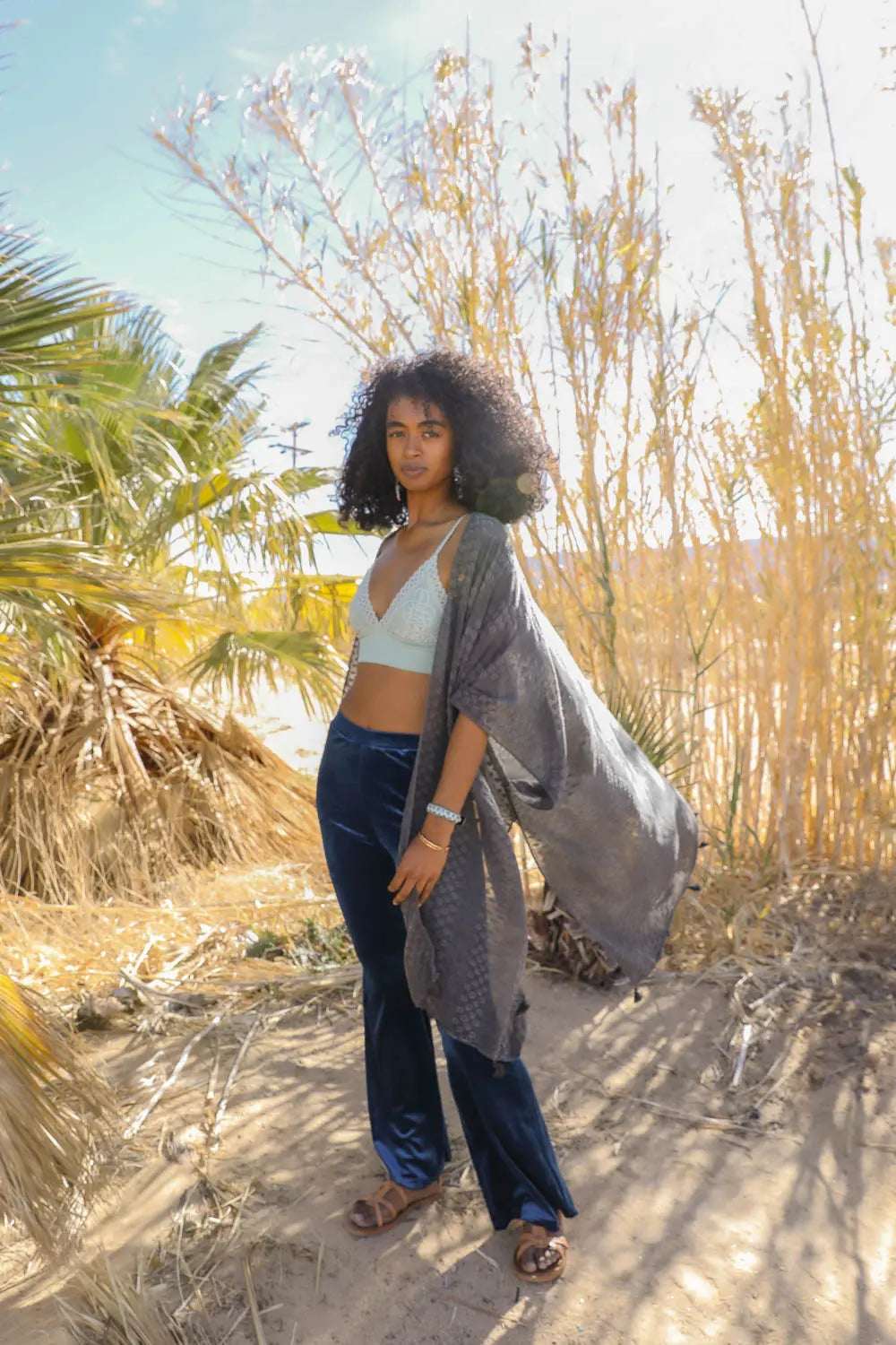 Sunshine Pom Kimono - Boho Clothing and Accessories - Flyclothing LLC
