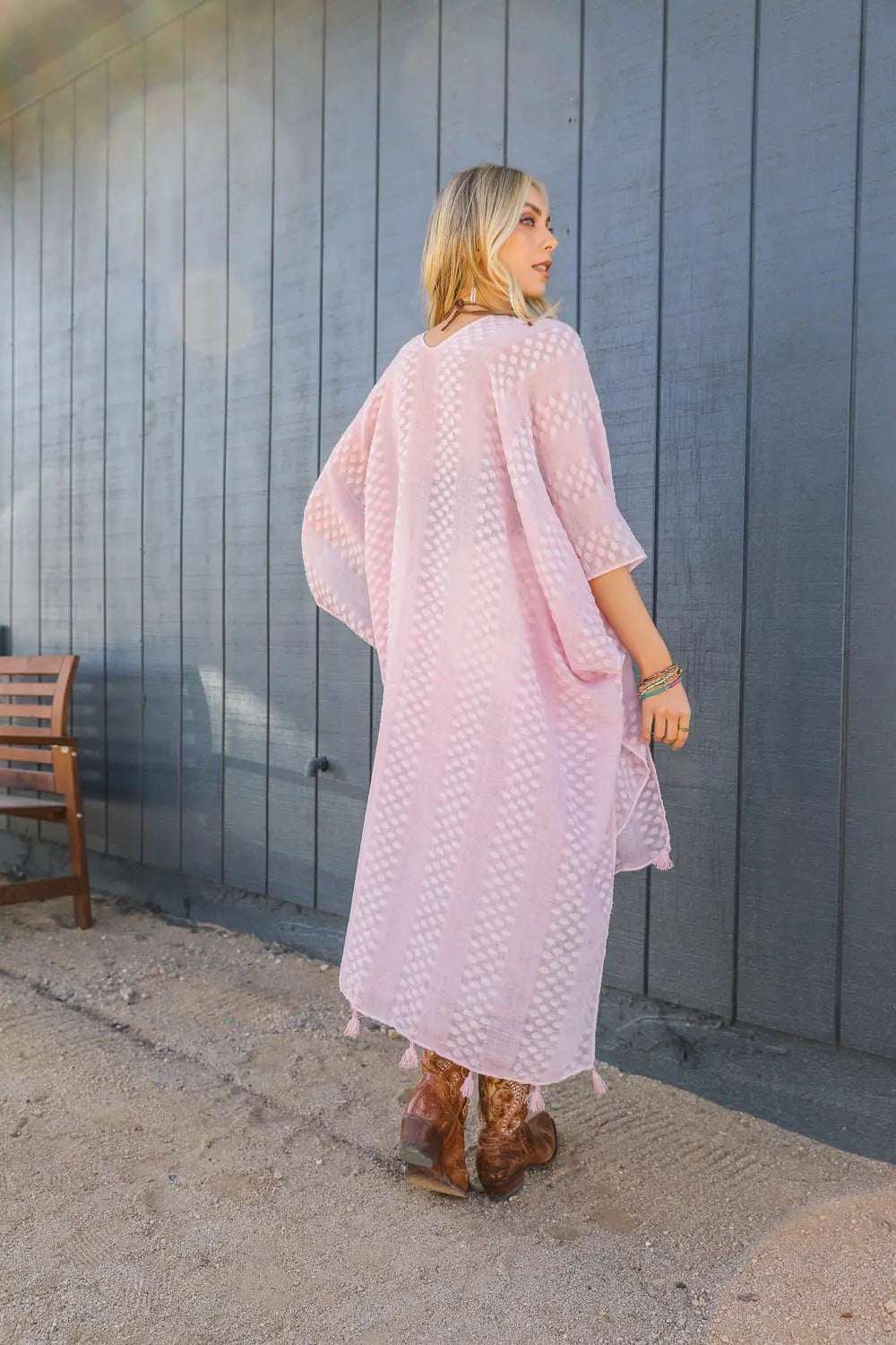 Sunshine Pom Kimono - Boho Clothing and Accessories - Flyclothing LLC