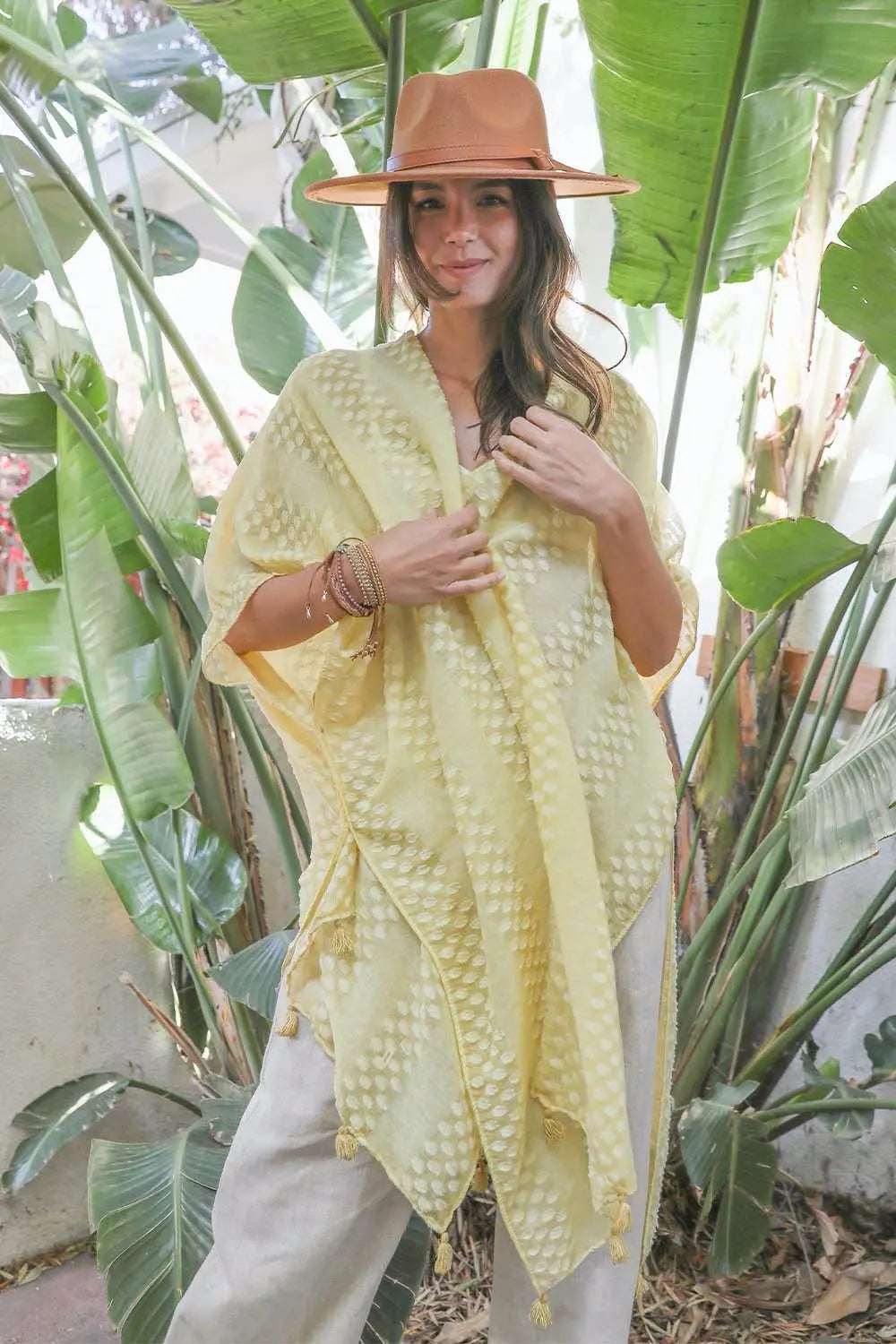 Sunshine Pom Kimono - Boho Clothing and Accessories - Flyclothing LLC
