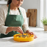 Sunflower Softie eTray Slow Feeder Dog Bowl | Soft Shallow Lick Mat | Yellow & Purple | USA Made - SodaPup/True Dogs, LLC - Flyclothing LLC