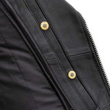 Popstar Women's Motorcycle Leather Jacket - First Manufacturing Company - Flyclothing LLC