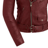 Popstar Women's Motorcycle Leather Jacket - First Manufacturing Company - Flyclothing LLC