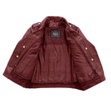 Popstar Women's Motorcycle Leather Jacket - First Manufacturing Company - Flyclothing LLC