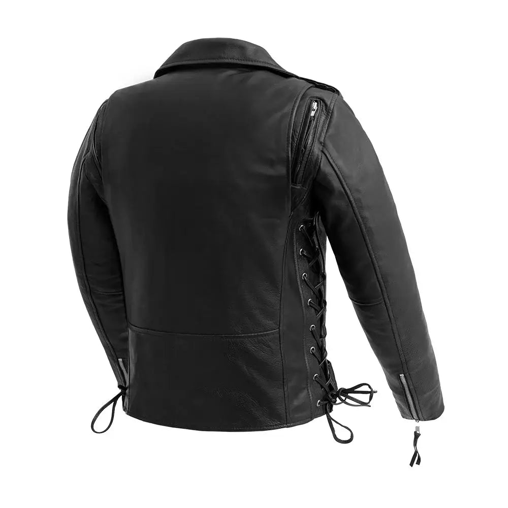 Popstar Women's Motorcycle Leather Jacket - First Manufacturing Company - Flyclothing LLC