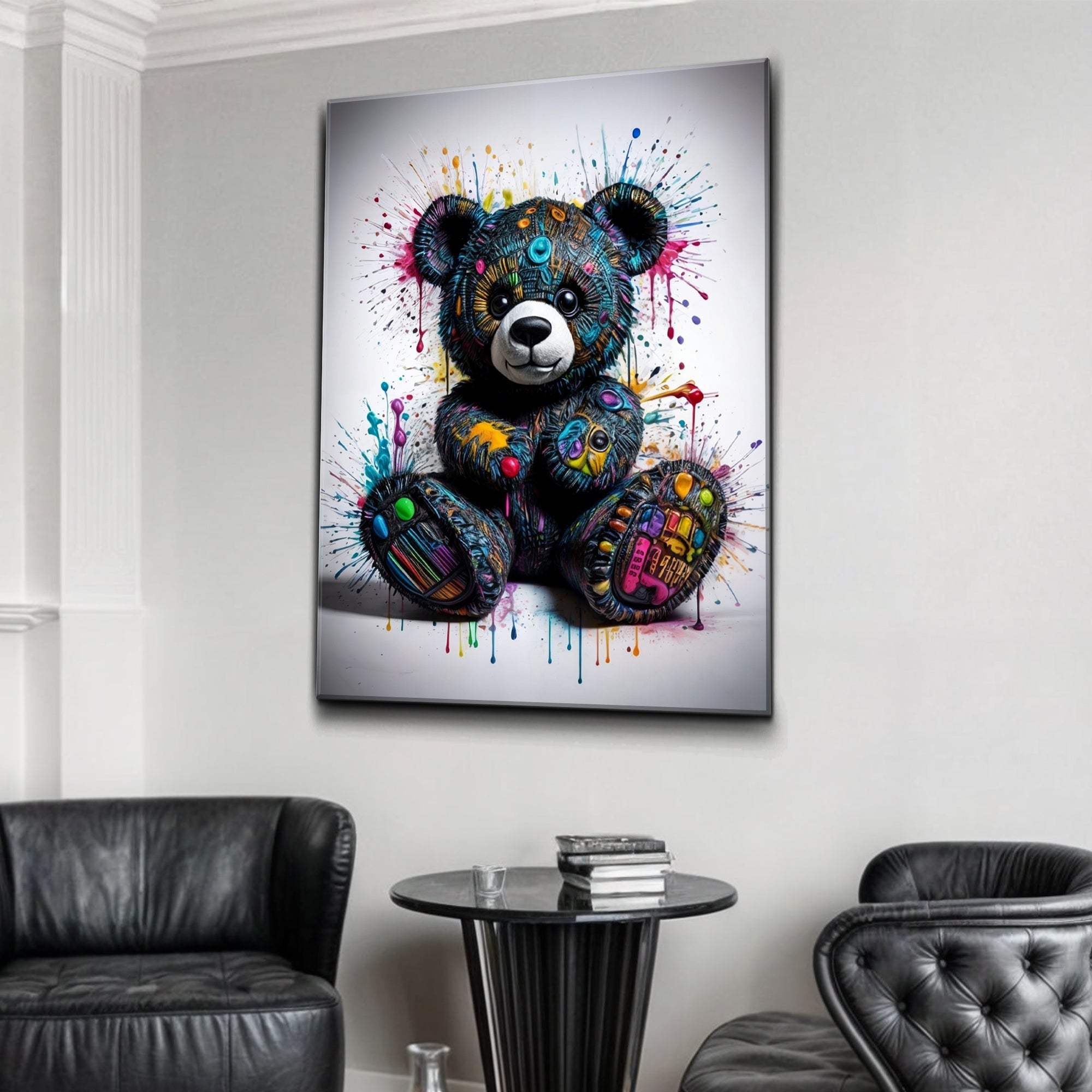 Cool Pop Teddy Wall Art - Tailored Canvases - Flyclothing LLC
