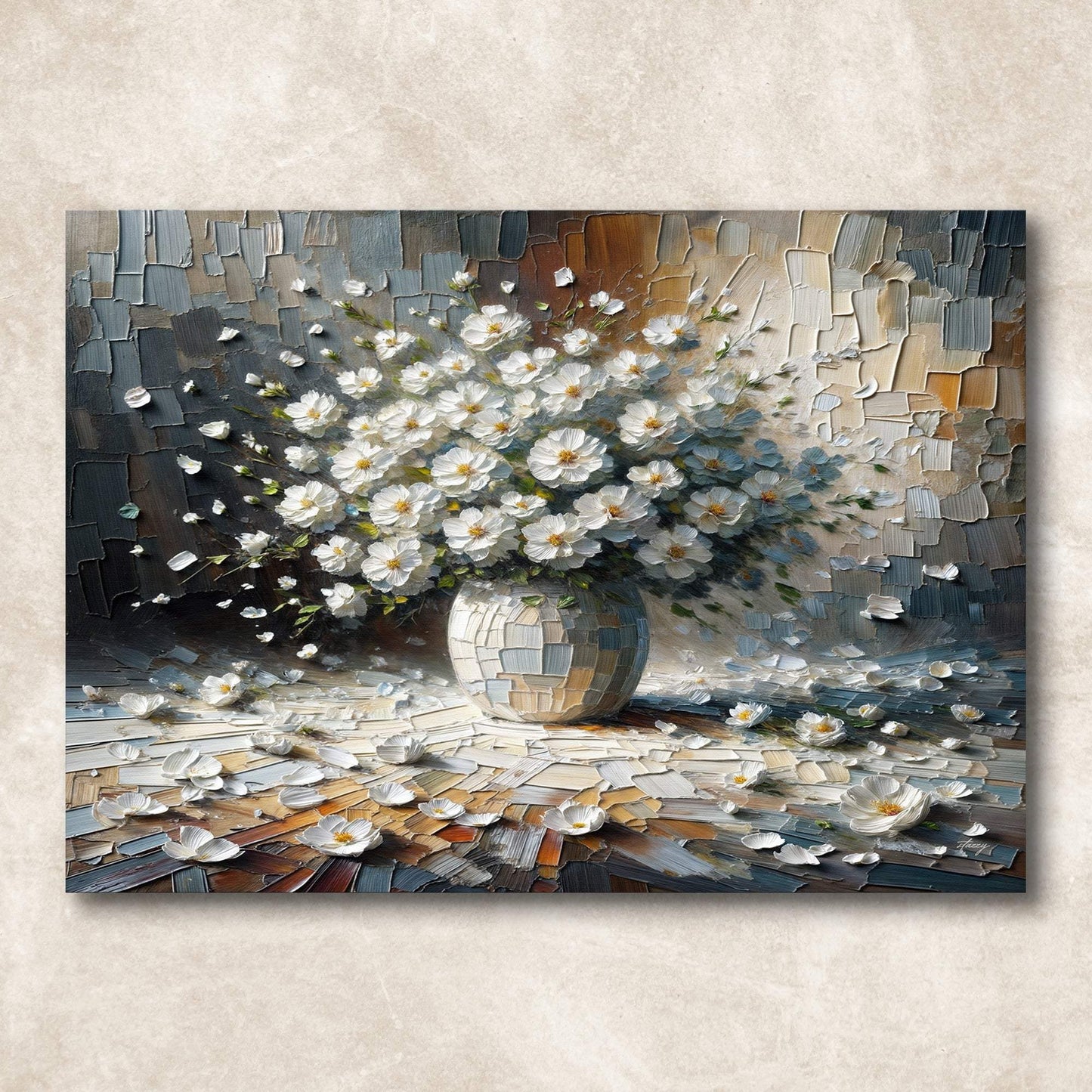 Canvas Print: "Porcelain Bloom" - Tailored Canvases - Flyclothing LLC