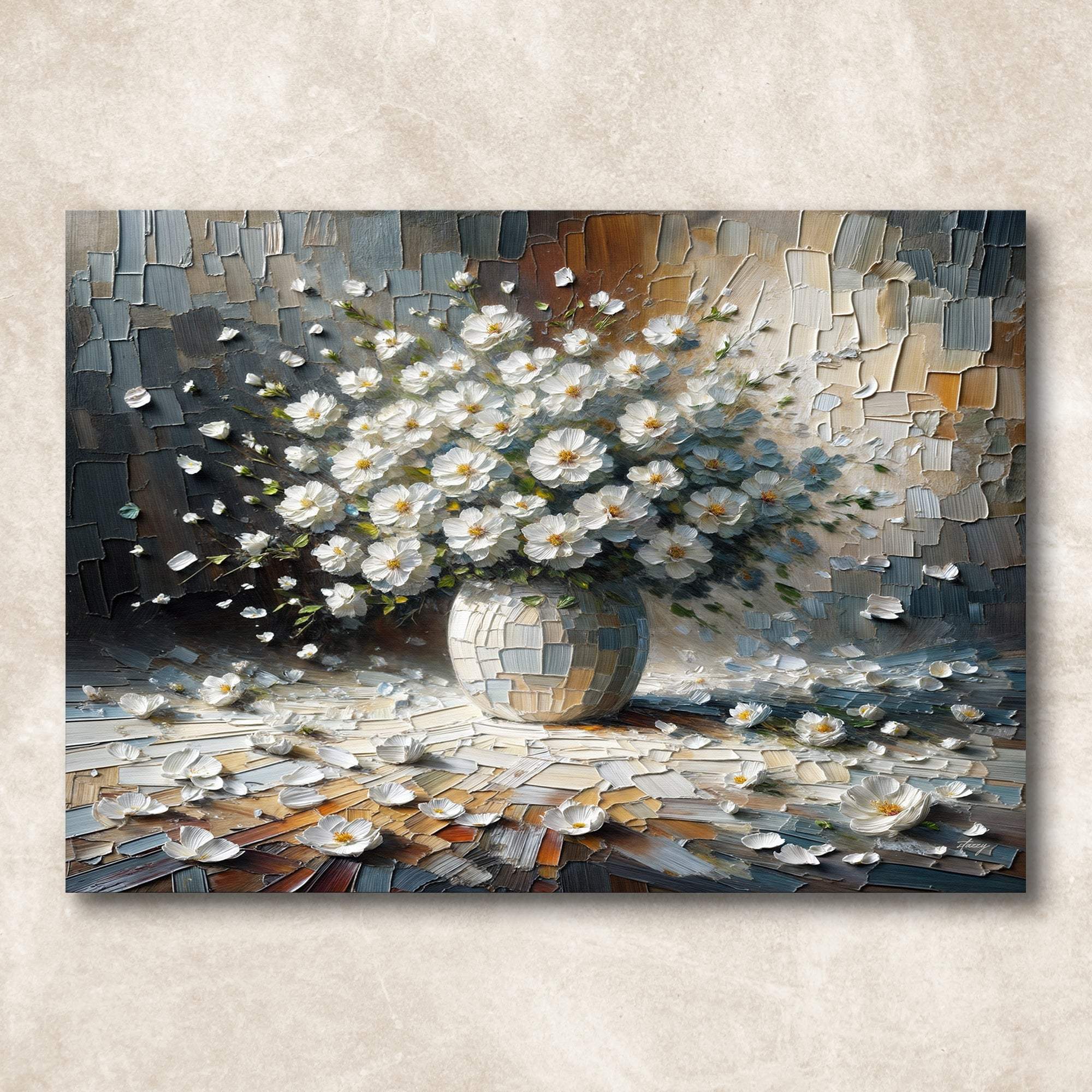 Canvas Print: "Porcelain Bloom" - Tailored Canvases - Flyclothing LLC