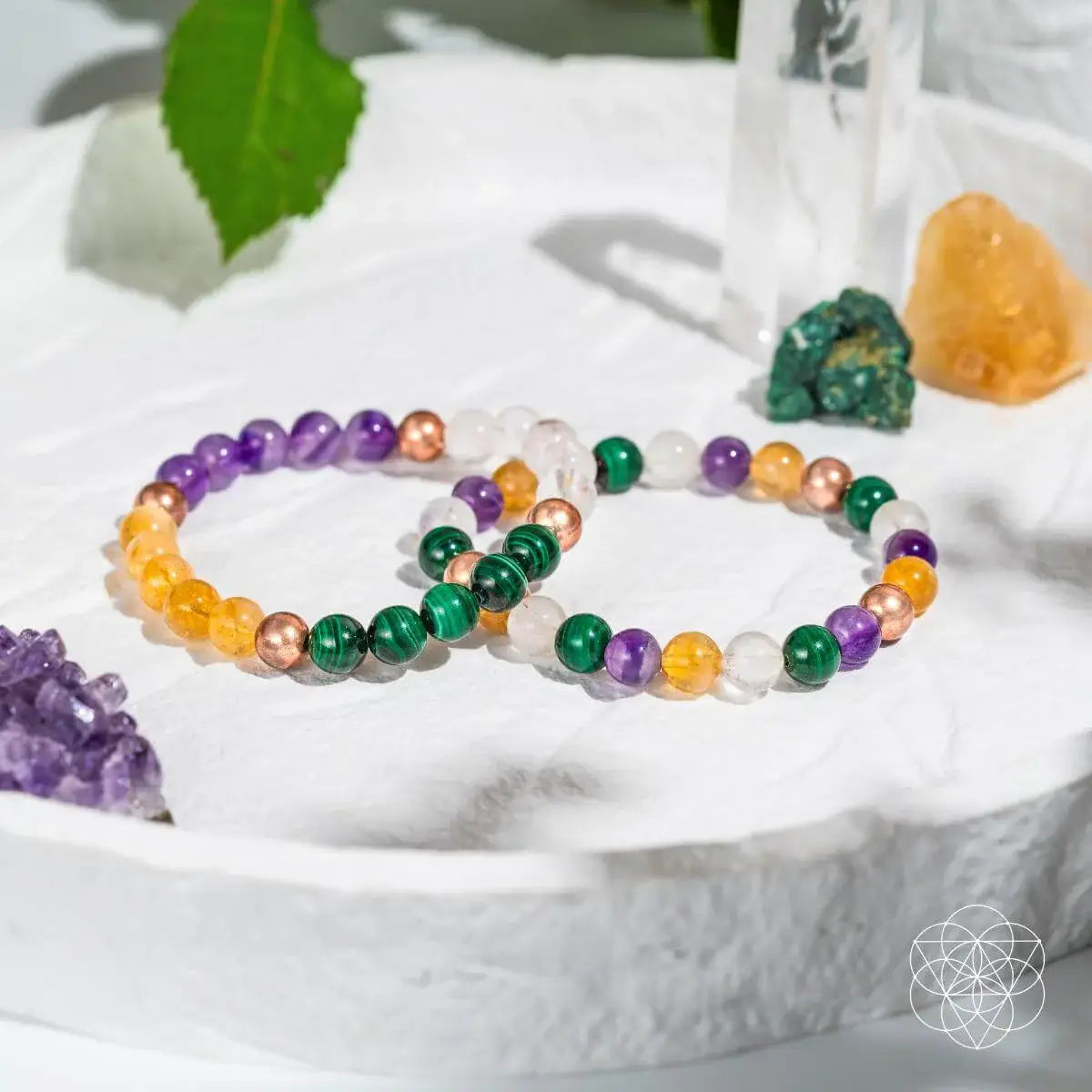 Powerhouse of Wealth Manifestation - Crystal Quartet Bracelet Set - Conscious Items - Flyclothing LLC