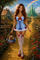 Daisy Corsets Lavish Yellow Brick Road Corset Bustier Corset with Underwire Cups - Daisy Corsets - Flyclothing LLC