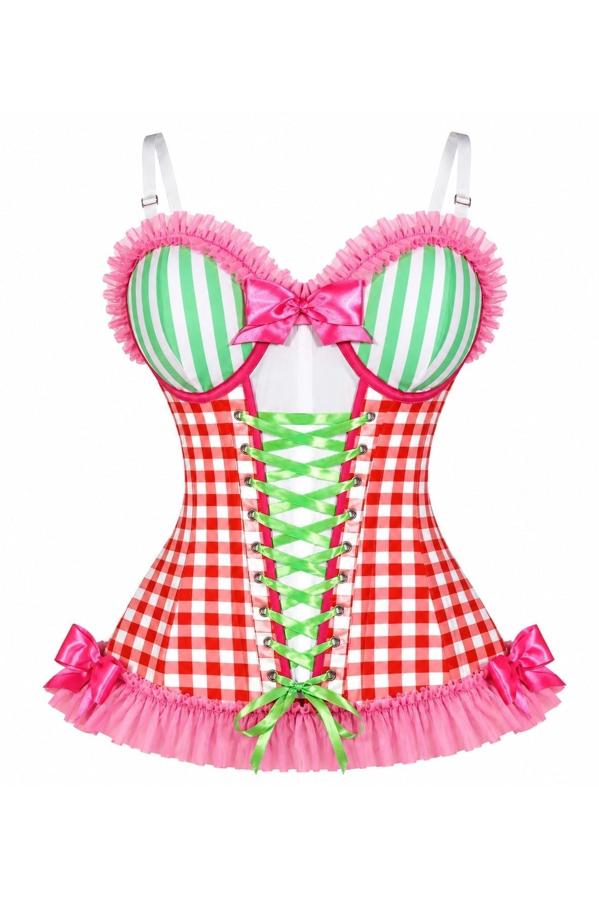 Daisy Corsets Lavish Strawberry Sweetheart Bustier Corset with Underwire Cups - Daisy Corsets - Flyclothing LLC
