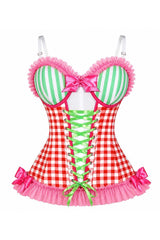 Daisy Corsets Lavish Strawberry Sweetheart Bustier Corset with Underwire Cups - Daisy Corsets - Flyclothing LLC