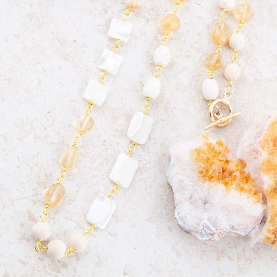 Precious White Pearl and Crystal Necklace - Barse Jewelry - Flyclothing LLC