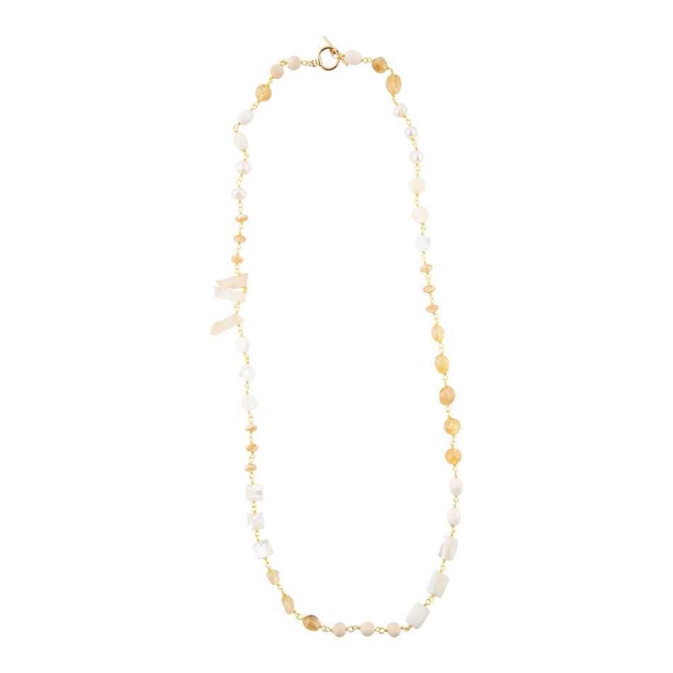 Precious White Pearl and Crystal Necklace - Barse Jewelry