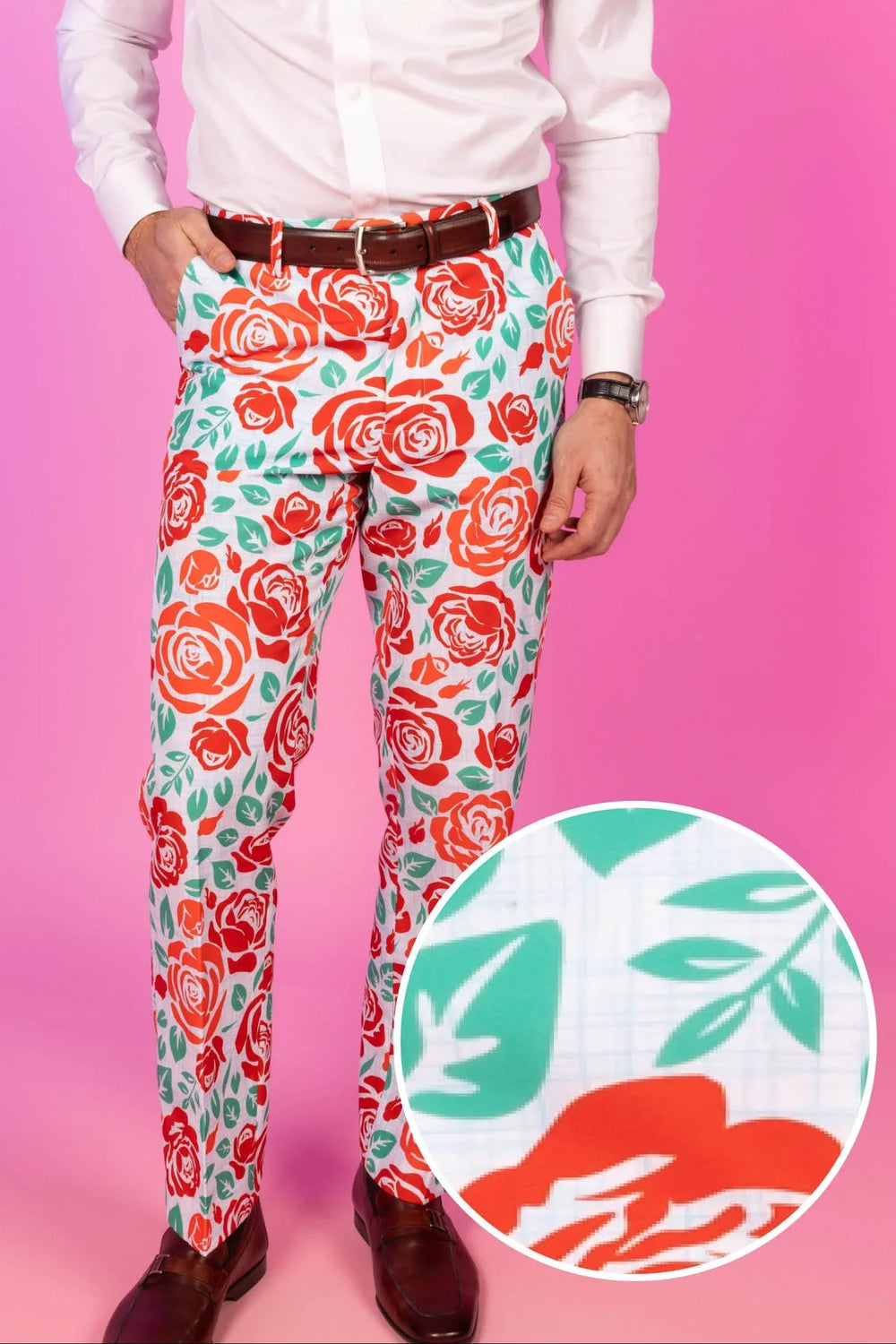 The Win By A Rose | Derby Roses Suit Pants - Shinesty - Flyclothing LLC