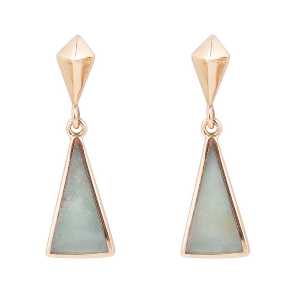 Prism Amazonite and Bronze Post Earrings - Barse Jewelry - Flyclothing LLC