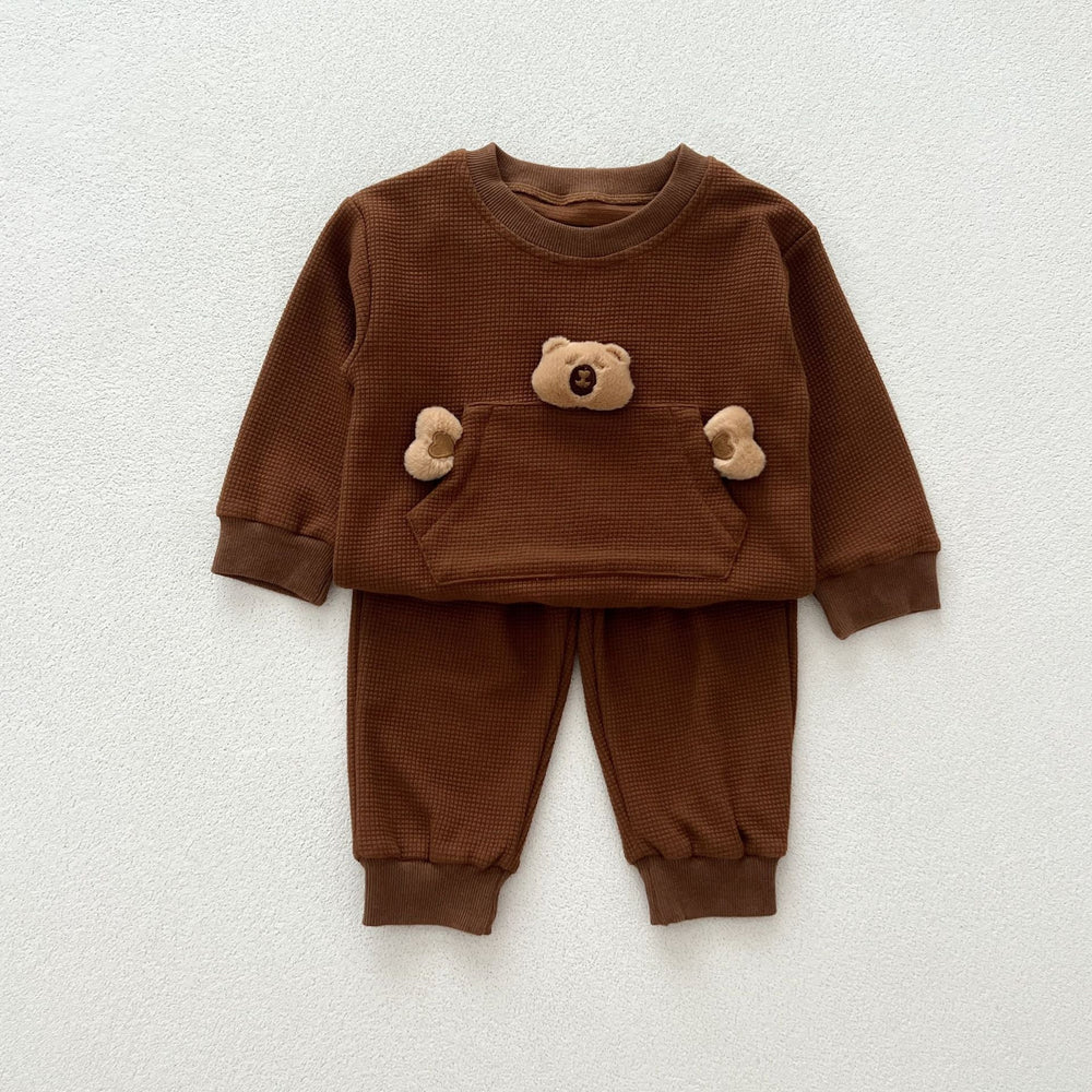 Casual and Versatile Two-Piece Set: Teddy Top Pullover and Pants for Baby and Toddlers - MyKids-USA™