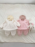 Winter Baby Girls Thick Thermal Long Sleeve Dress Design Sweater And Pants Two Pieces Sets - MyKids-USA™