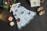 Baby Girl Dimensional Butterfly Embroidery Lace Patchwork Sleeveless Dress - MyKids-USA™