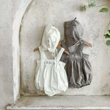 Baby Solid Color Embroidered Pattern Loose Dress & Onesies With Hat - MyKids-USA™