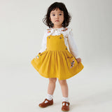 Embroidered Pattern Doll Neck Short & Dress Sets - MyKids-USA™