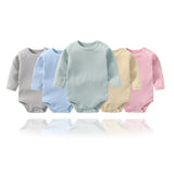 Baby Multi Color Comfy Cotton Long Sleeve Onesies Bodysuits - MyKids-USA™