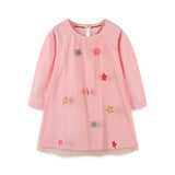New Arrival Girls’ Long Sleeve Princess Dress For Children, Baby Girls’ Exquisite Heart/Star Mesh Dress - MyKids-USA™