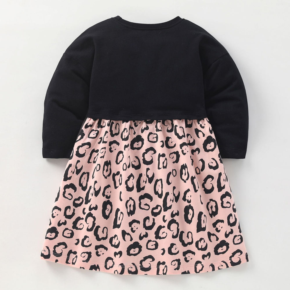 Baby Girl Cat Embroidered Pattern Patchwork Design Dress - MyKids-USA™