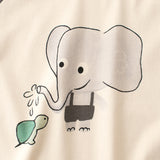 Summer Girls’ Cartoon and Letters Print T-shirt in European and American Style