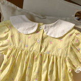 Summer Arrival Baby Kids Girls Cute Short Sleeves Floral Dress