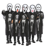 Halloween Skeleton Ghost Clothes & Gloves & Masks Sets