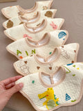 Adorable Cartoon Petal-Shaped Six-Layer Pure Cotton Muslin Bib - MyKids-USA™