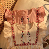 Summer Arrival Baby Kids Girls Vintage Sleeveless Flowers Pattern Dress - MyKids-USA™