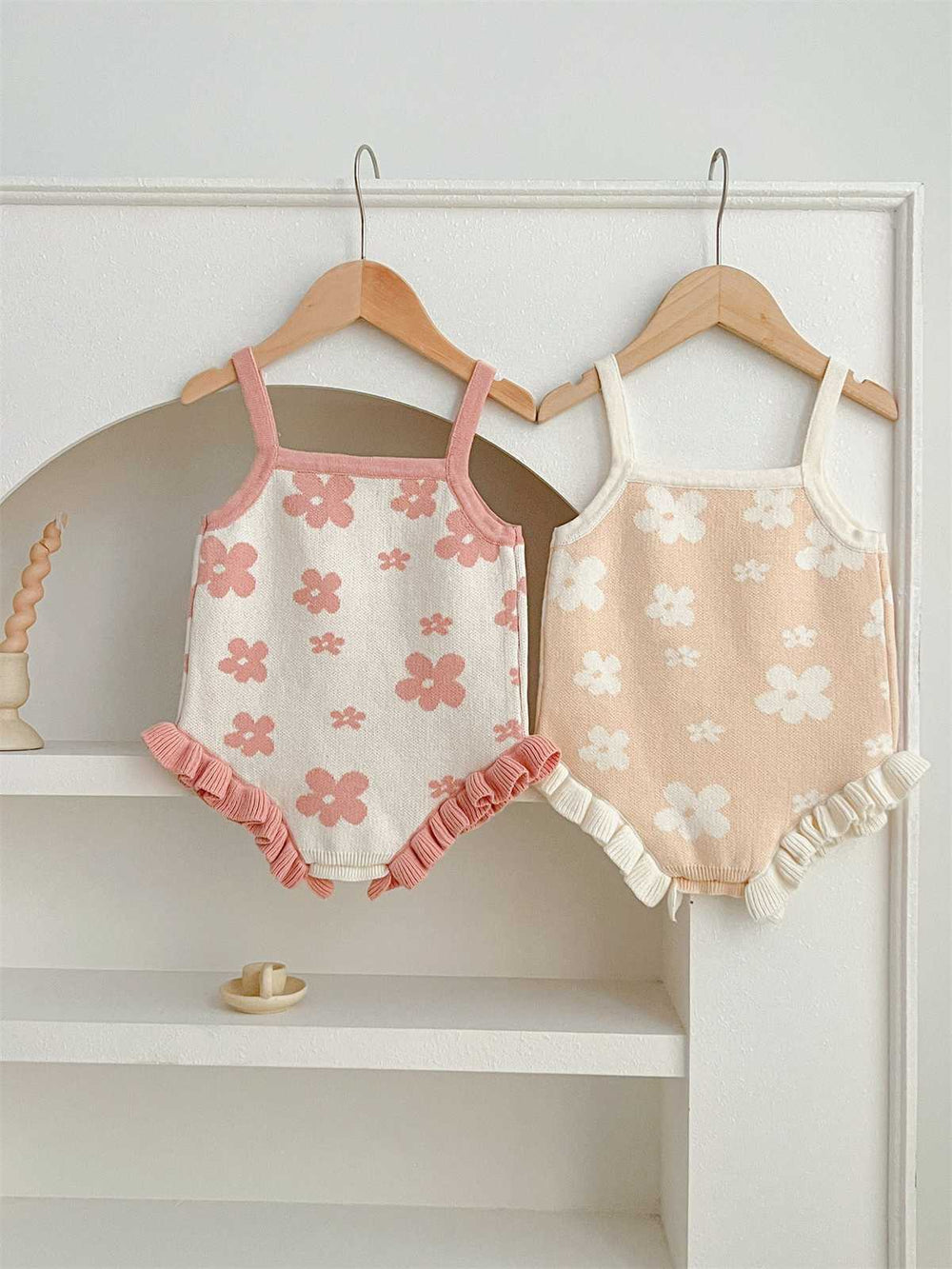 New Arrival Summer Baby Kids Girls Knit Flowers Pattern Sleeveless Strap Onesies - MyKids-USA™