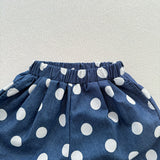 Summer New Arrival Casual Unisex Blue Denim Polka Dots Thin Shorts - MyKids-USA™