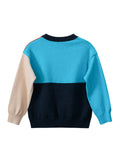 Baby Boy Color Patchwork Crew Neck Long Sleeve Knitwear Pullover - MyKids-USA™