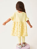 Summer Baby Kids Girls Polka Dots Yellow Dress And Pants 2-Piece Clothing Set - MyKids-USA™