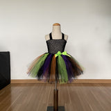 Children’s Halloween Little Witch Costume Mesh Tutu Dress & Hat
