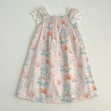 Summer New Arrival Girls’ Classic Lace Sleeves Square Neck Floral Pattern Dress