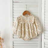 Spring Baby Girls French-style Floral Long-sleeved Onesies and Dress – Princess Sister Matching Set - MyKids-USA™